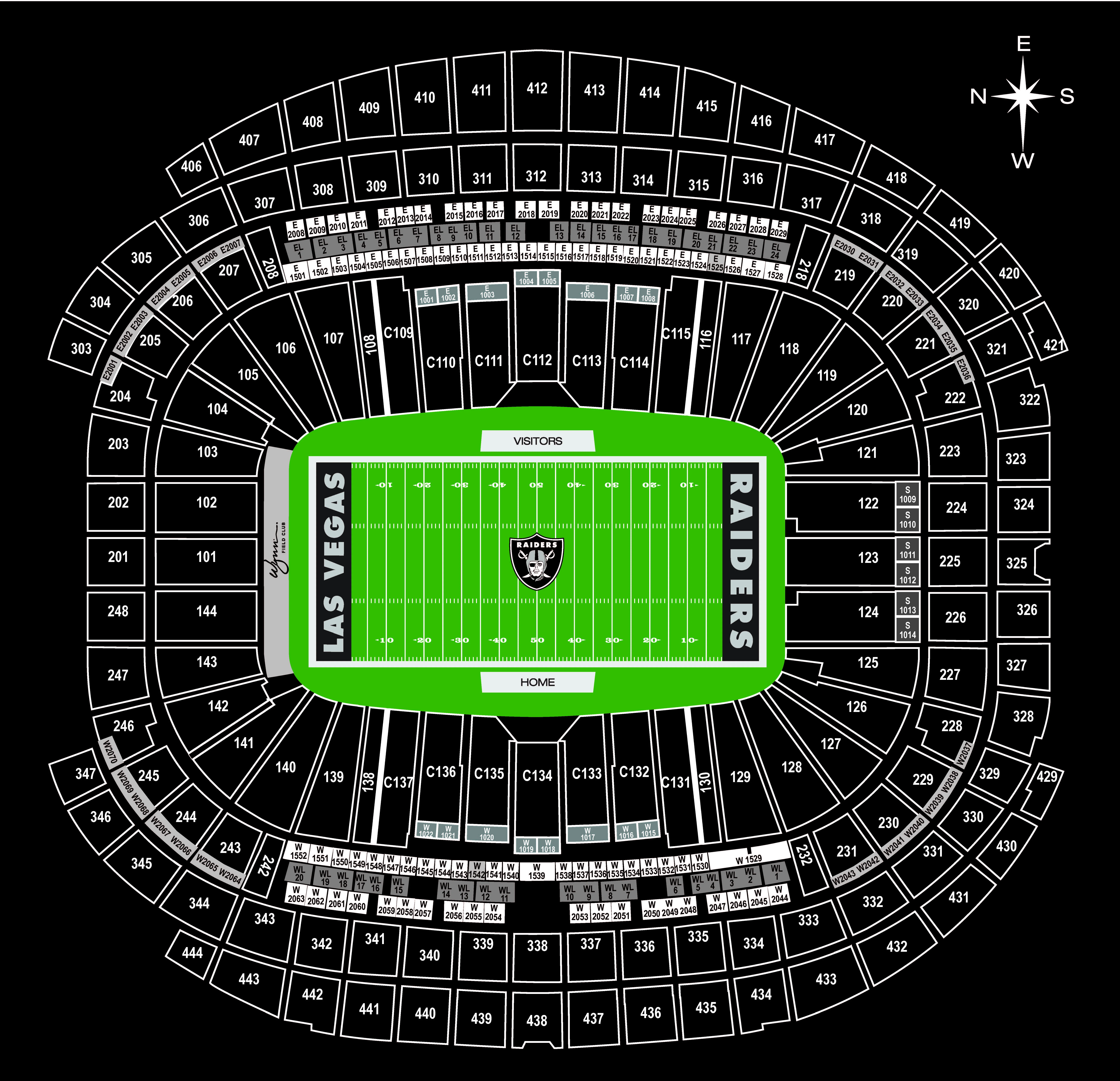 Interactive seat map on phone screen showing color-coded price zones